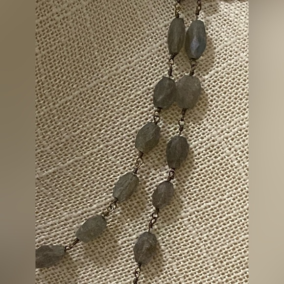 Labradorite & Tahitian Pearl Tassel Necklace - Picture 7 of 7